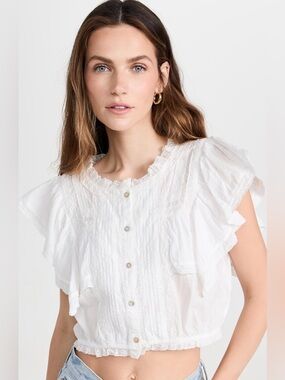 Love Shack Fancy Small Nora Top. 🖤⚡️